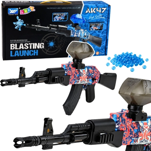 Elektrisk automatisk gelkuglepistol AK47 70 cm