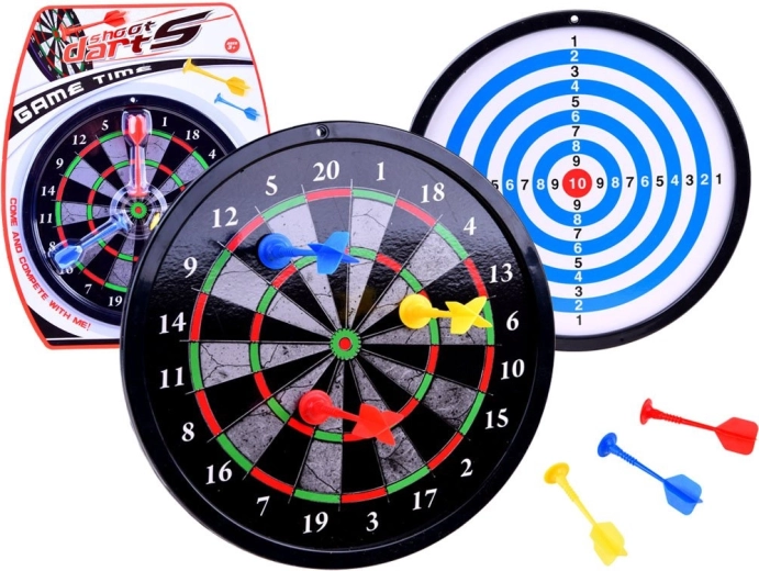 Magnetisk dobbeltsidet dartskive