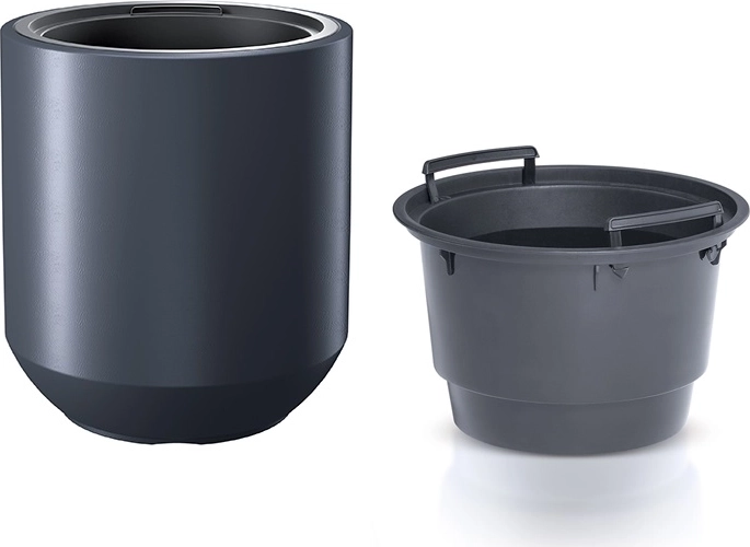 Urtepotte med indsats HEOS, antracit, diameter 39 cm