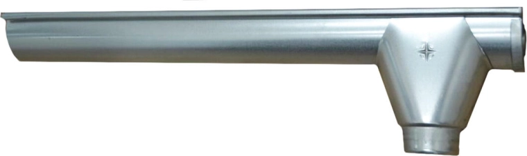 Enderende højre P+V 250 mm, galvaniseret stål