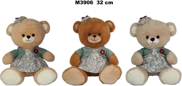 Bamse i kjole 32 cm - 1 stk.