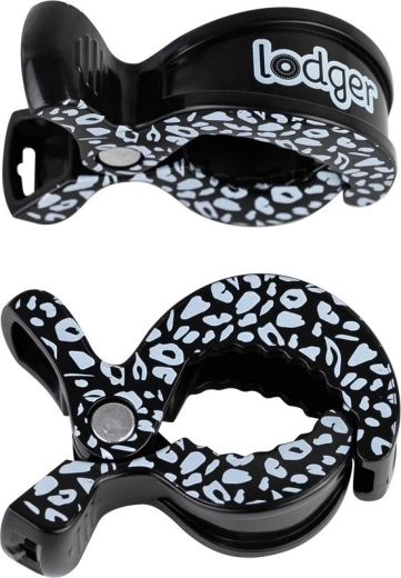 Lodger swaddle clip med print black dot - 2 stk.