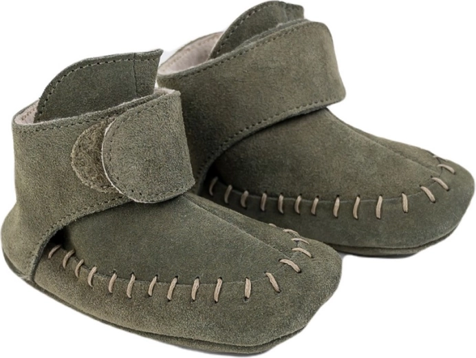 Lædersutsko Lodger Walker moccasin olivine (15–18 måneder)
