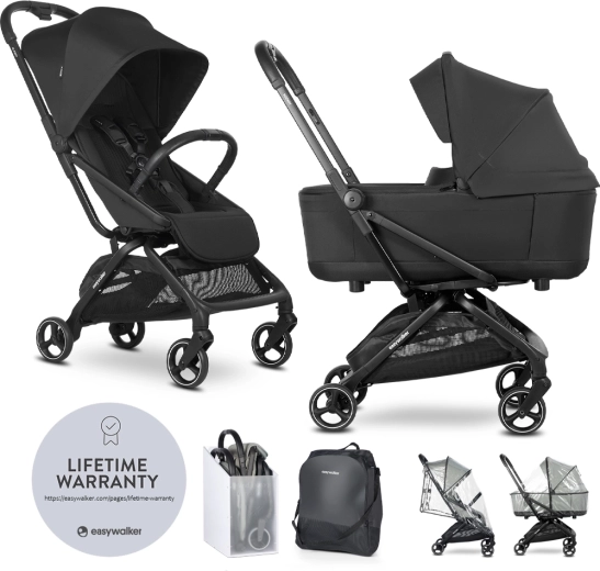 Easywalker Rockey S kombivogn pure black