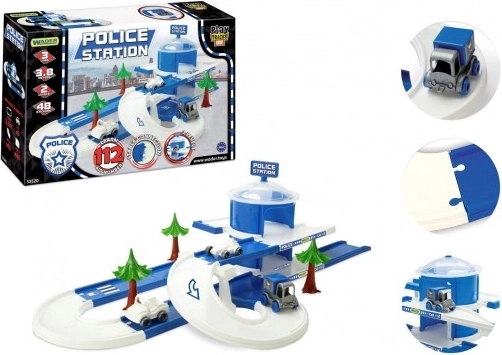 Wader Play Tracks City politistation, bane 3,8 m med 3 legebiler