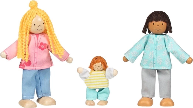 Fleksible træfigurer af familien fra Goki