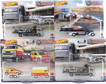 Hot Wheels lastbil og racerbil