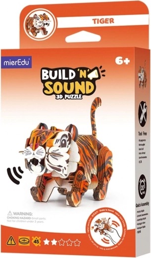 3D-puslespil MierEdu Byg og lyt – tiger
