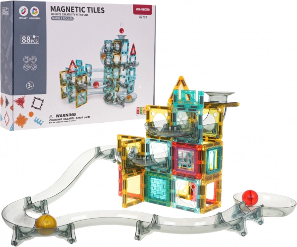 Magnetisk byggesæt kuglebane 88 dele