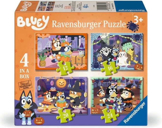 Ravensburger puslespil Bluey Halloween 4i1 (12, 16, 20, 24 brikker)