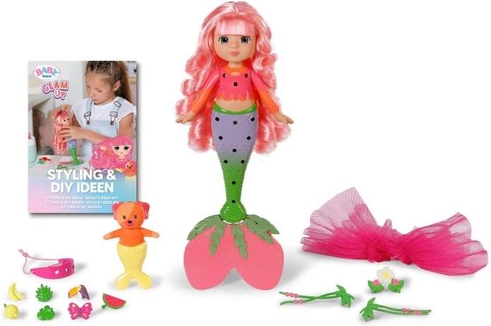 BABY born Glam Up havfruen Sunshine med farveskiftende hår