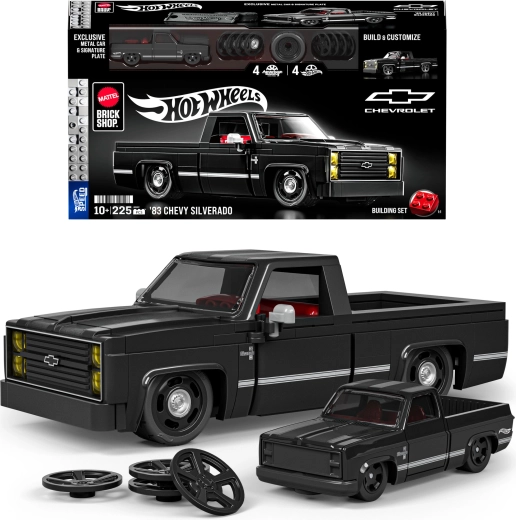 Mattel Brick Shop Hot Wheels Speed Series ’83 Chevy Silverado – byggesæt med 225 dele