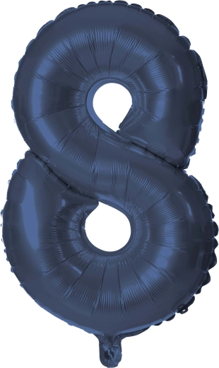 Folieballon tal 8 blå 30 cm TORO