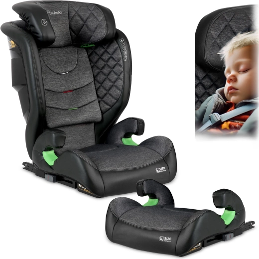 Børneautostol Nukido Louis 100–150 cm ISOFIX, sort-grå