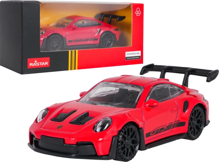 Metalmodel Porsche 911 GT3 RS RASTAR i skala 1:43, rød