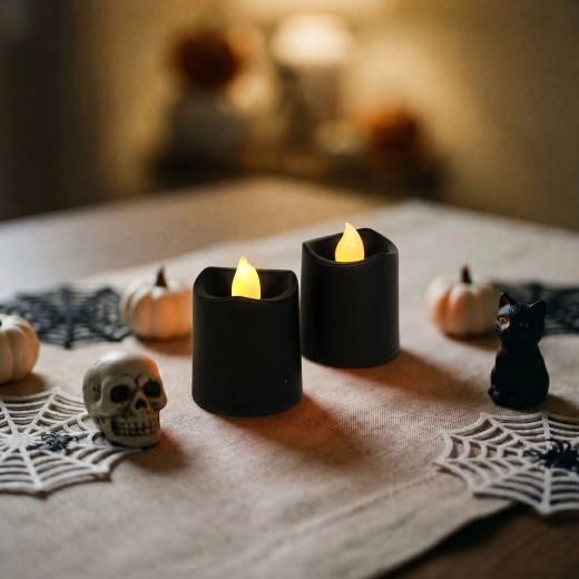Halloween LED-lys, sort, 2 stk.