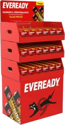 Energizer modulært gulvstativ HK til Eveready-batterier