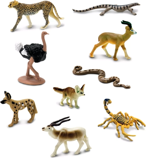 9 minifigurer af saharadyr i én tube