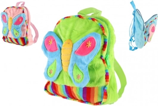 Barn plysbamse rygsæk Sommerfugl 23x28 cm