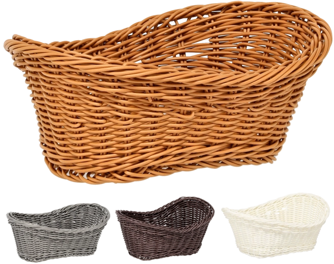 Oval plastkurv 25 × 16 × 8/11 cm