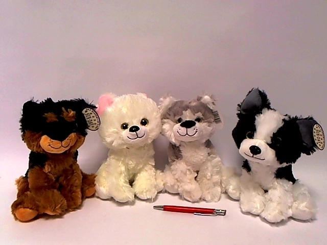 Plysset hund med lyd 20 cm