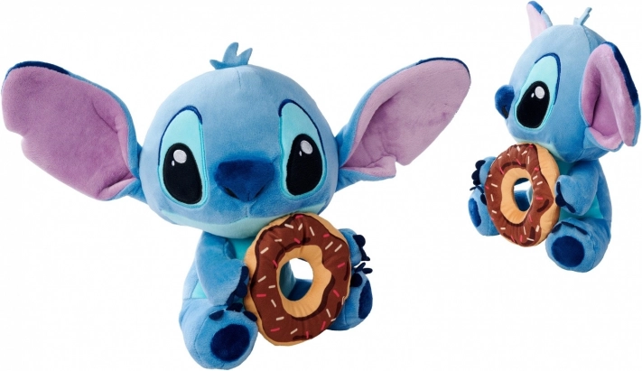 plysbamse Stitch med donut 25 cm