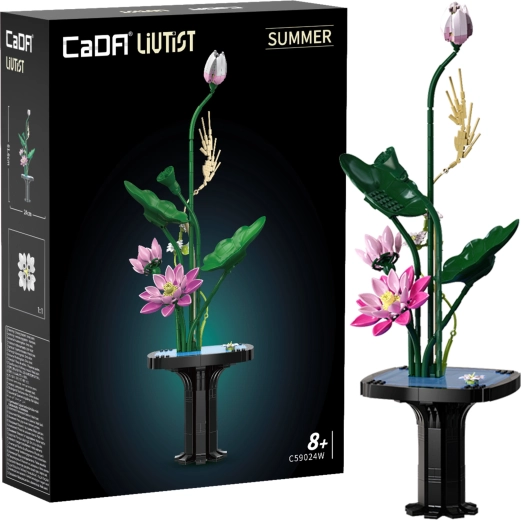 Byggesæt CaDA Floral Art Summer Song – blomsterdekoration 61,6 cm, 755 dele