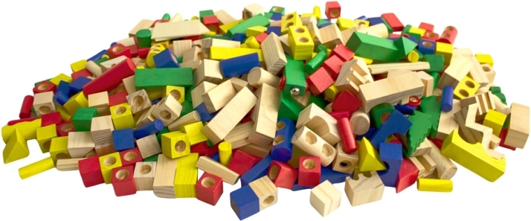 En enorm mængde klodser til endeløs byggeleg