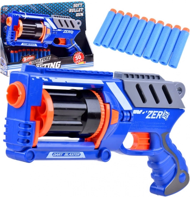 Plastik Pistol Blaster med 10 skumkugler