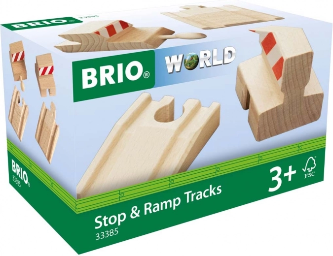 Brio stop- og rampeskinner – endeskinner og ramper til træjernbane