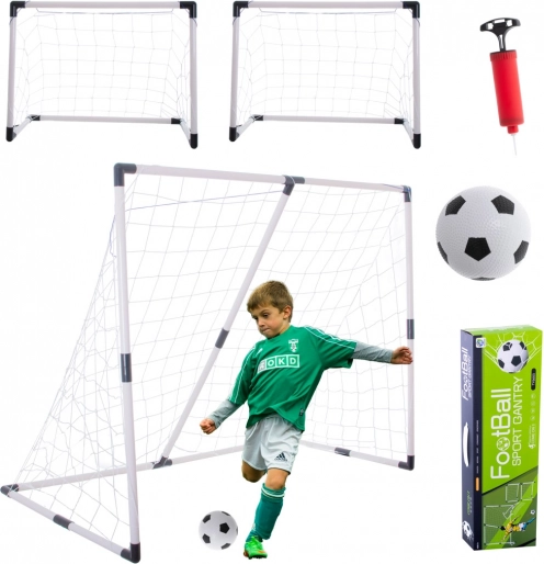 Fodboldmål 2 i 1 til børn 143x110x70 cm
