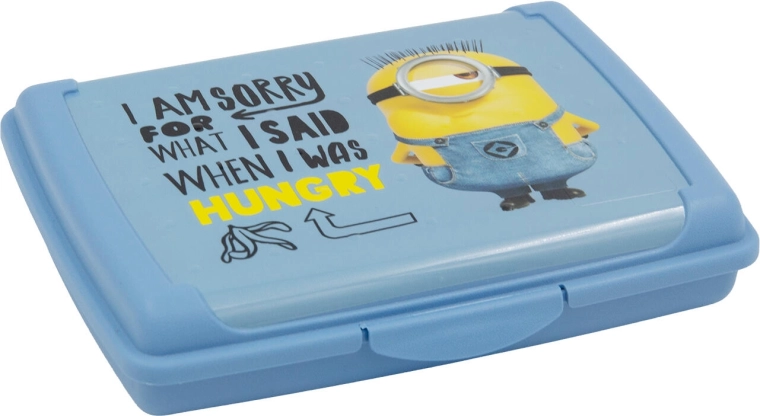 Madkasse Minions med kliklås 17 × 13 × 3,5 cm blå