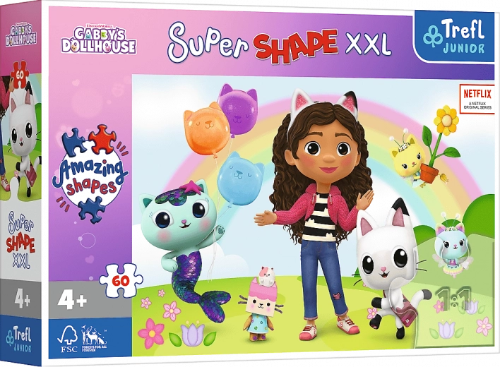 Puzzle XXL med Gabis glade venner - Gabis Kattehus