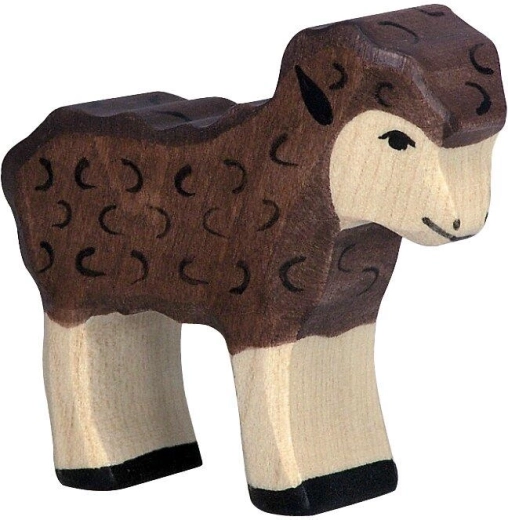 Holztiger sort lam - 1 stk.