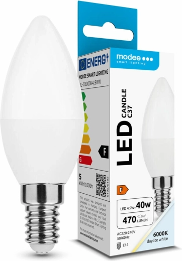 LED stearinlys pære E14 4,9 W 470 lm kold hvid