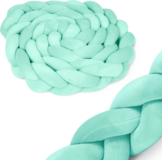 Strikket sengekant 3 m – mint