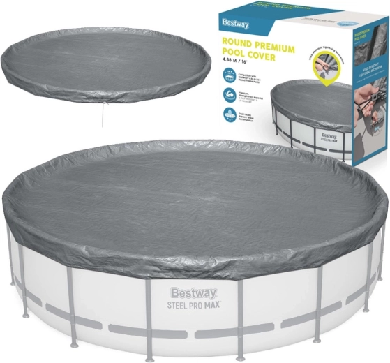 Bestway premium overdækningspresenning til rund pool 4,88 m