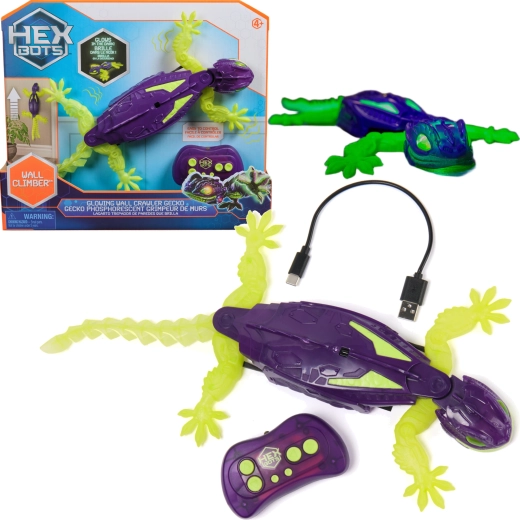 Gecko HEX BOTS fjernstyret robotgekko til væg med lysende effekter