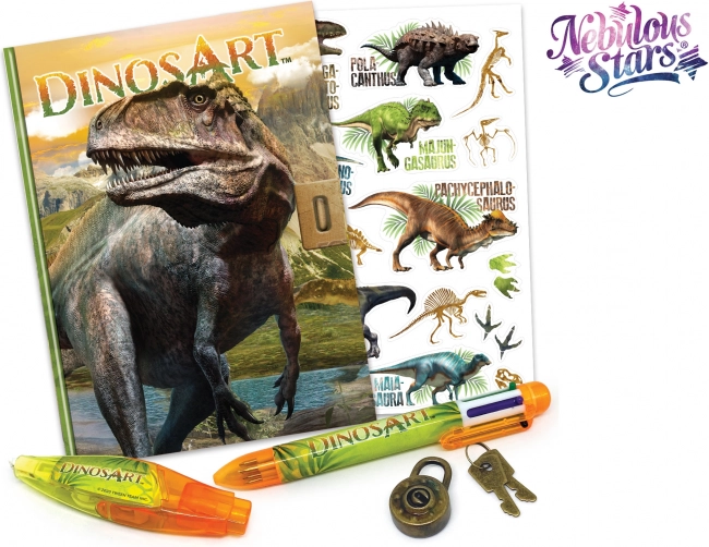 DinosArt notesbog med lås