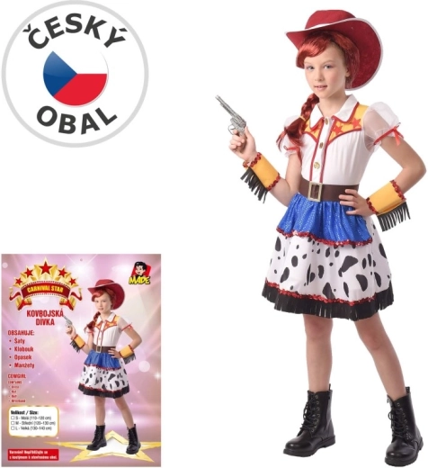 Børnekarnevalskostume som cowgirl 110–120 cm