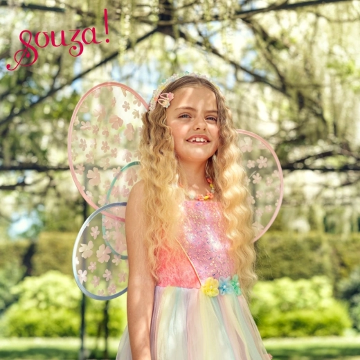 Souza! børnekostume fe Flora (3–4 år, 98–104 cm)