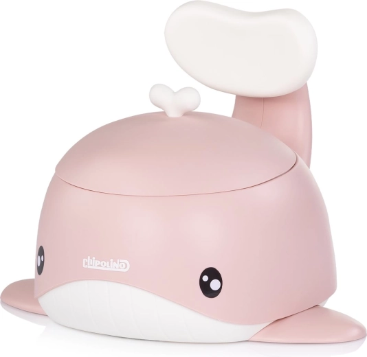 Chipolino børnepotte med ryglæn whale pink