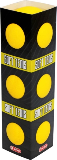Skumbolde til softtennis EFKO gule 6,5 cm (3 stk.)