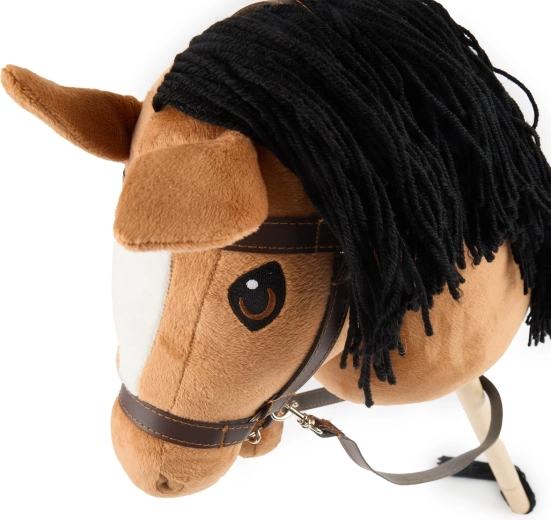 Bieco hobby horse på pind brun (størrelse S)
