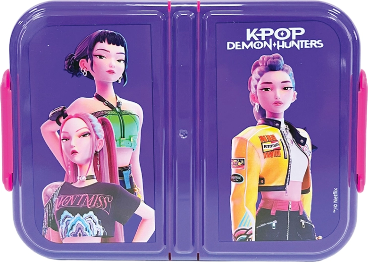 Tredelt madkasse til snack GIM KPop Demon Hunters Huntrix 900 ml