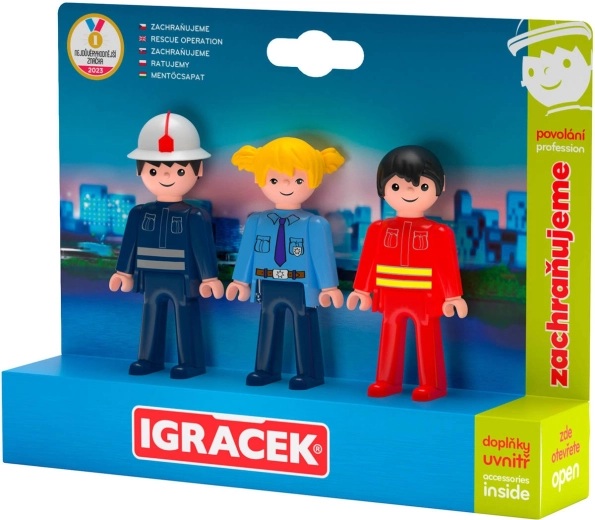 Efko Igráček Trio redder vi – sæt med ledfigurer med tilbehør