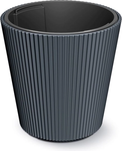 Urtepotte med indsats MILLY 35 cm antracit