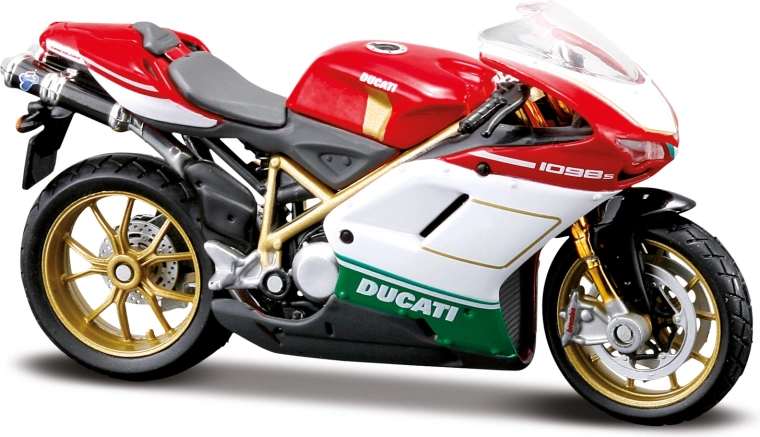 Maisto motorcykel Ducati 1098 S Tricolore 1:18