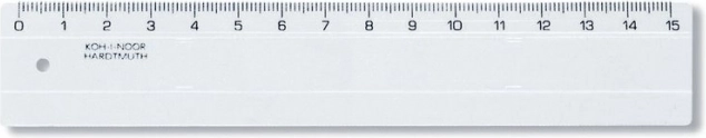 Lineal 15 cm gennemsigtigt KOH-I-NOOR