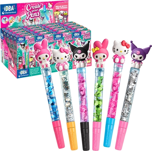 Kreativt minisæt til fremstilling af kuglepenne med Hello Kitty og vennerne